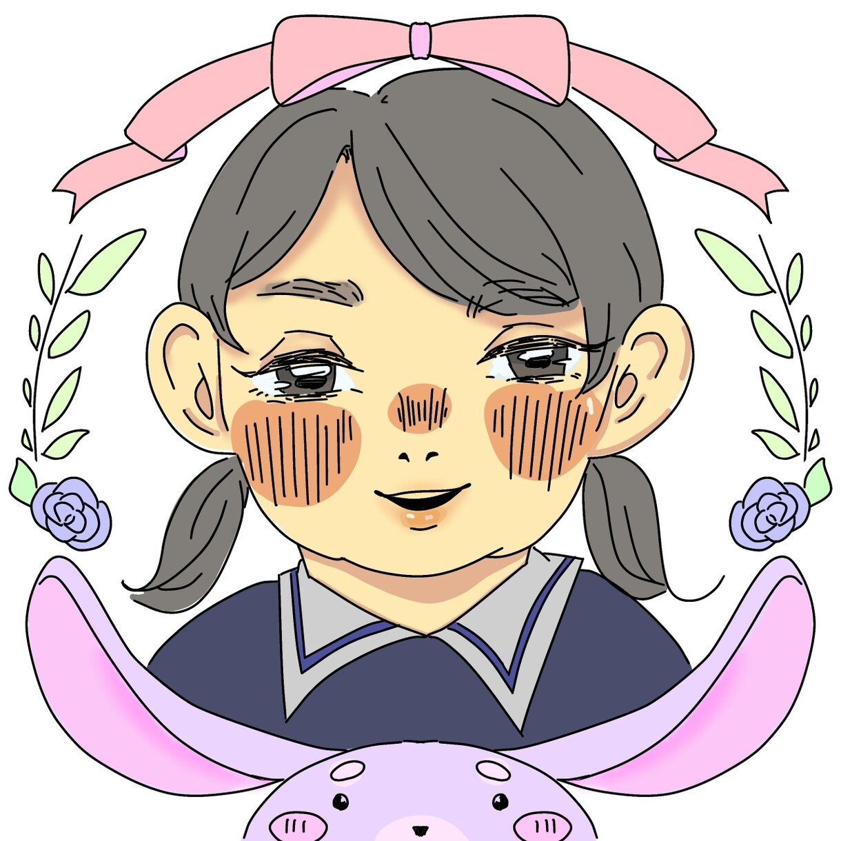 ポップで可愛い似顔絵をお作りします 手書き風andちびキャラ風イラストの似顔絵です♪ イメージ2