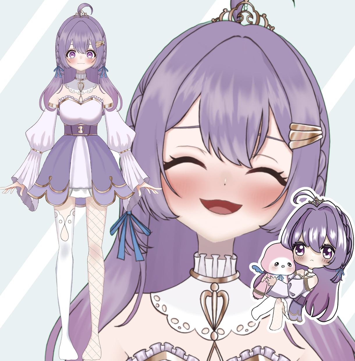 VTuberデザイン〜モデリングまで一括制作します 【実績多数！】パーツ分けのみ・モデリングのみも対応可能❕ イメージ6