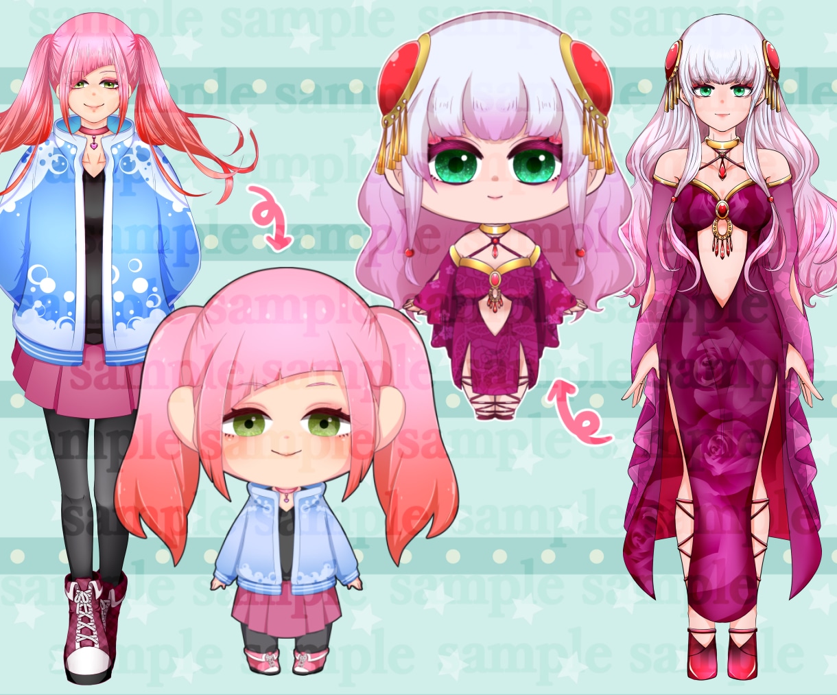 コロコロ可愛いデフォルメキャラクター描きます 2頭身のまるもちイラストいかがでしょうか？ イメージ6