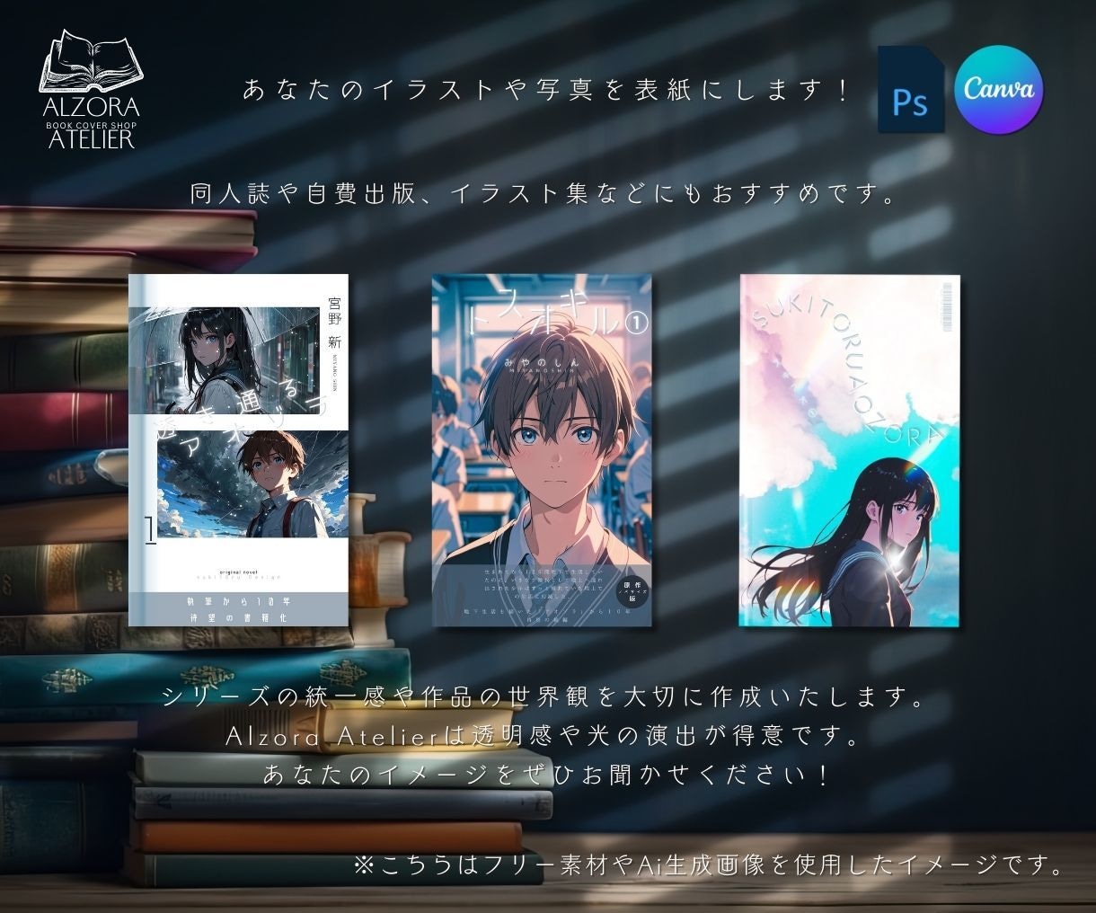 Kindle版などデジタル書籍の表紙を作成します 読者の目を引く、魅力的な表紙デザインをお届け！ イメージ4
