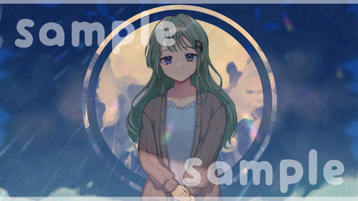 歌ってみた・動画サムネイル用のイラストを描きます 目を惹く可愛いイラストを制作します。お気軽にご相談ください！ イメージ4