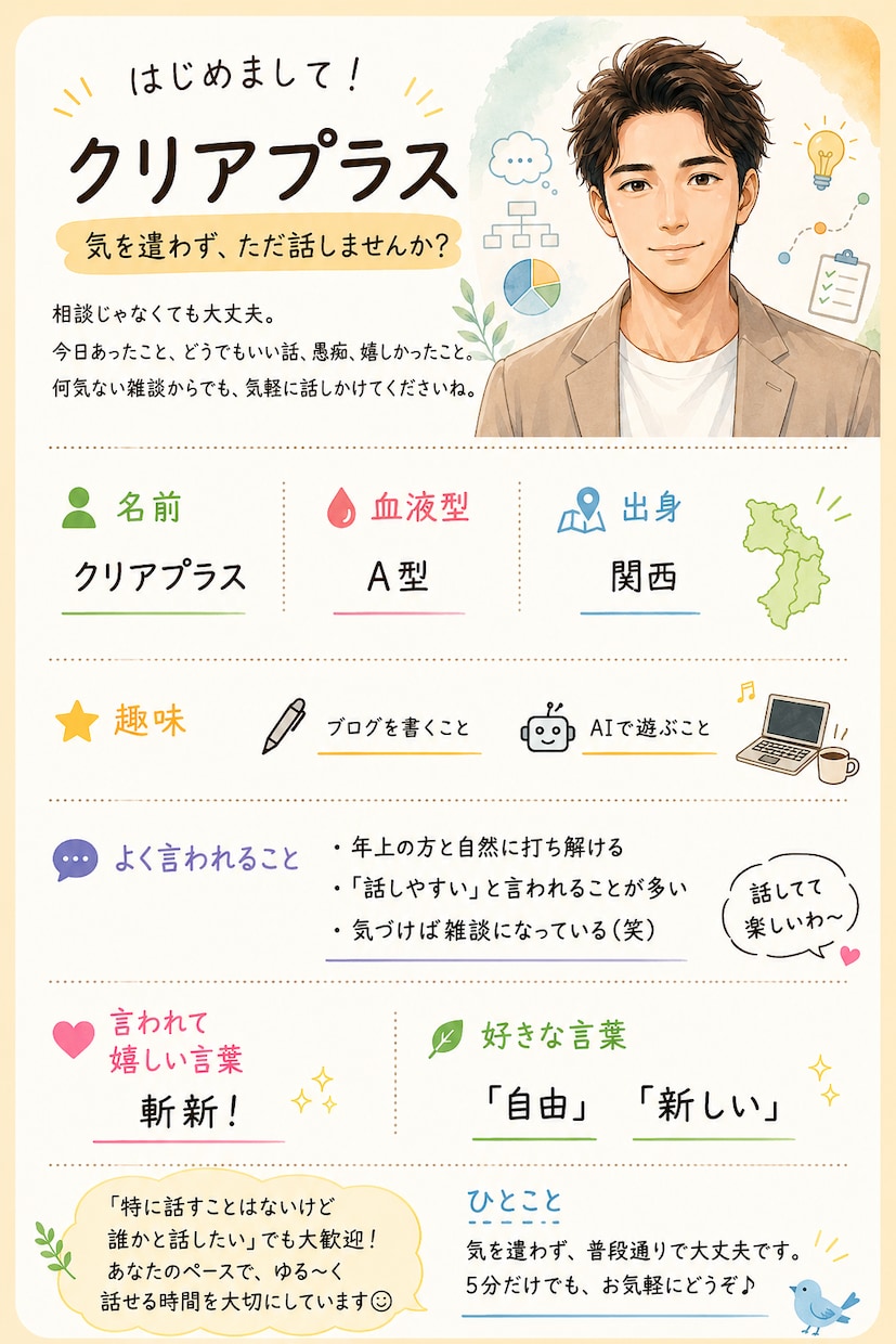 気楽に話しながら、頭の中を整理します 気軽な会話が、新しい気づきにつながる。 イメージ3