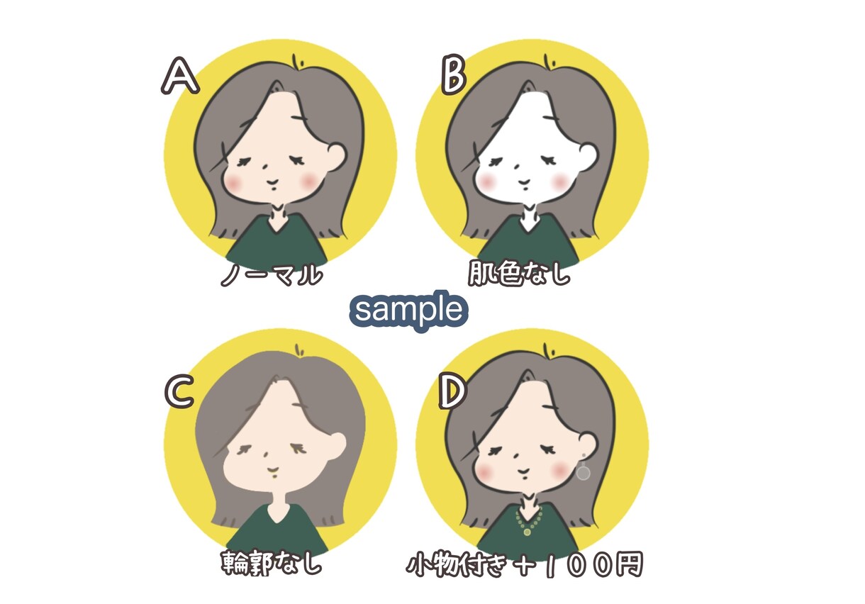 似顔絵アイコン制作します お子様やあなたの似顔絵をアイコンにします イメージ3