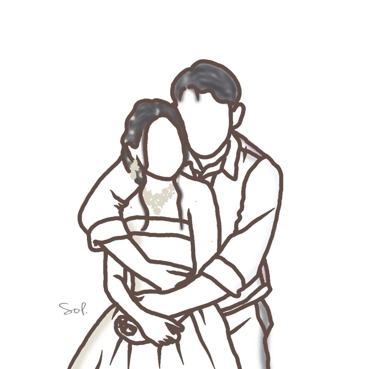 素敵な結婚式のお手伝いをします ウェディングイラスト 似顔絵 ウェルカムボード イメージ5