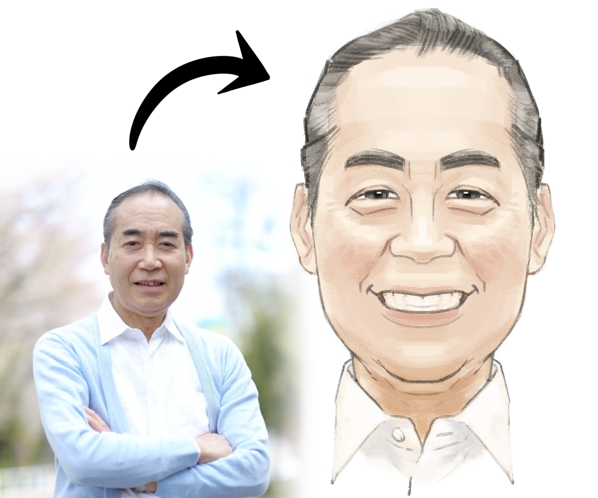 プロフィール向きの似顔絵お描きします ◾️正面向き◾️えり元まで◾️修正2回可◾️ イメージ2