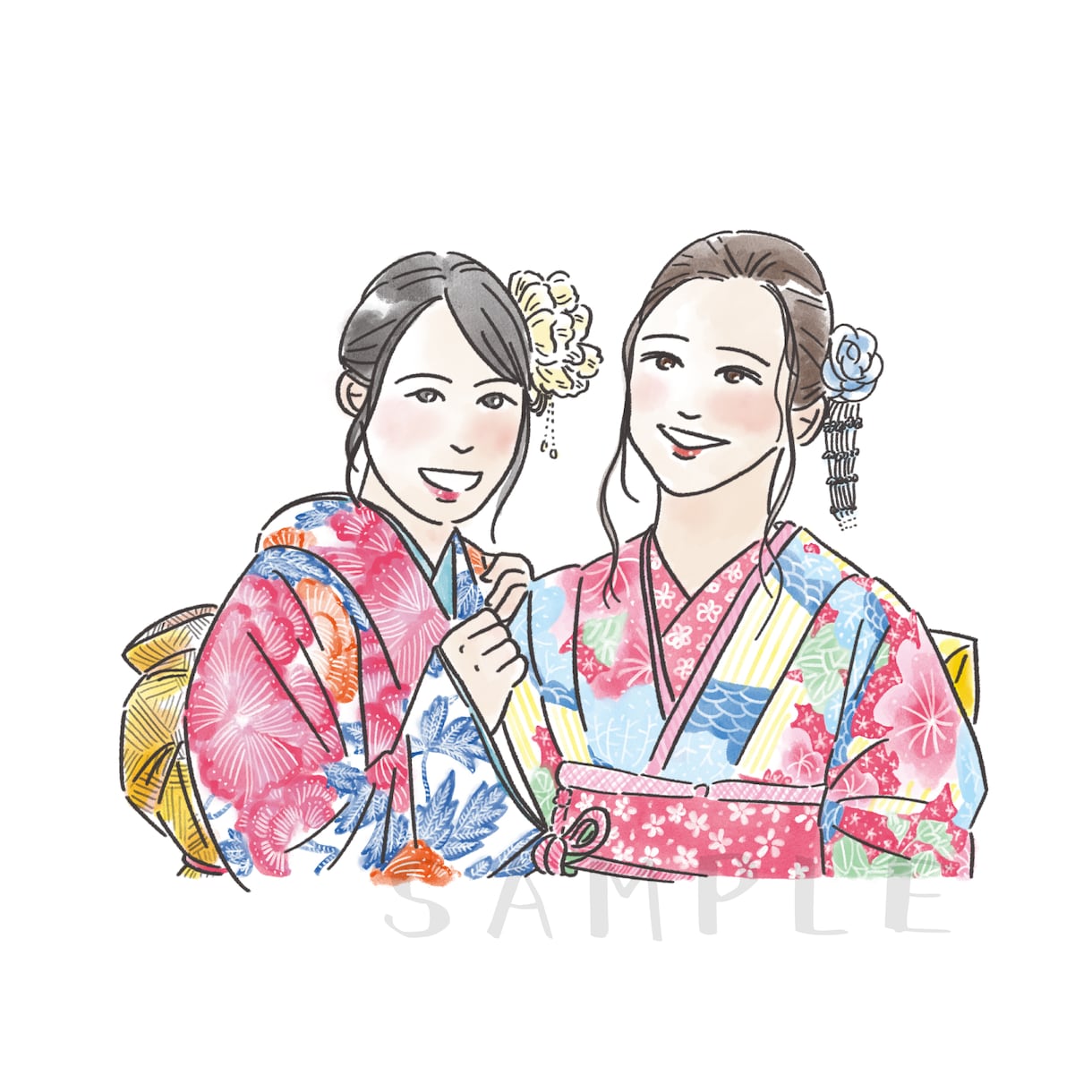 お写真をもとに、優しい雰囲気の似顔絵を描きます ペーパーアイテム、プレゼント、名刺やSNSのアイコンなどに イメージ2