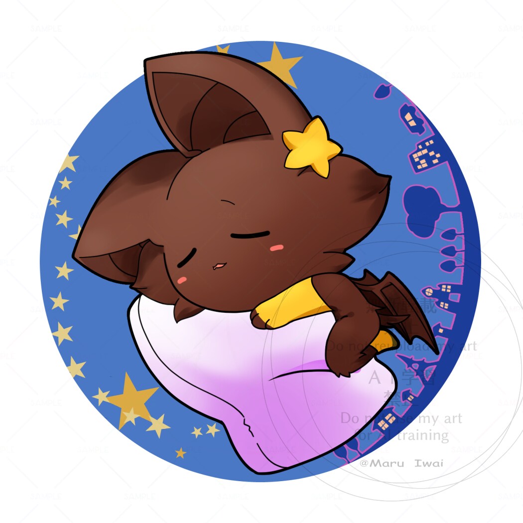 SD・すやすやミニキャライラスト描きます 眠る姿の可愛いSDイラストをお描きします。 イメージ3