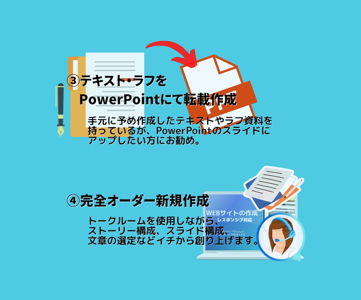 パワーポイントCanvaで資料作成を代行します あなたの時間を効率化させ、伝わる資料を企画〜構成まで イメージ5