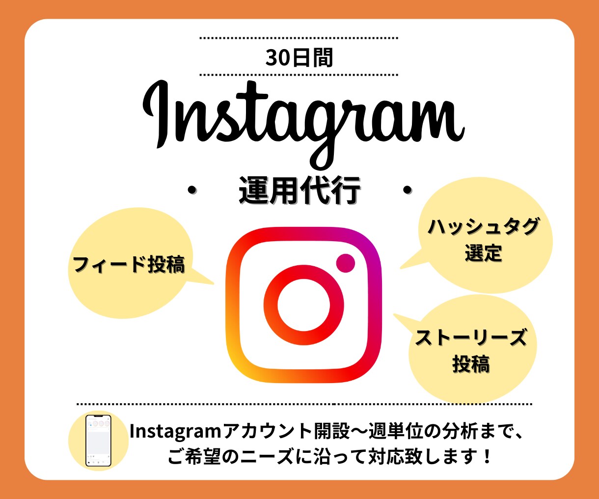 得意を生かしたチームでInstagram代行します 画像制作費込み！ヒアリングから細やかなサポートを致します＊ イメージ1