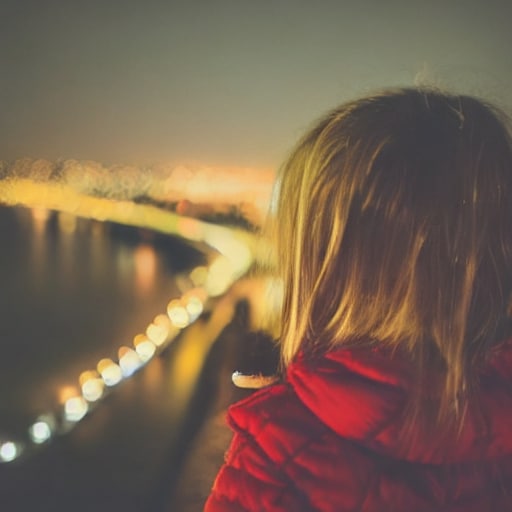 夜景を背景とした女性のイラストを販売します 夜景を見る女性をいろいろ作りました#1 イメージ9