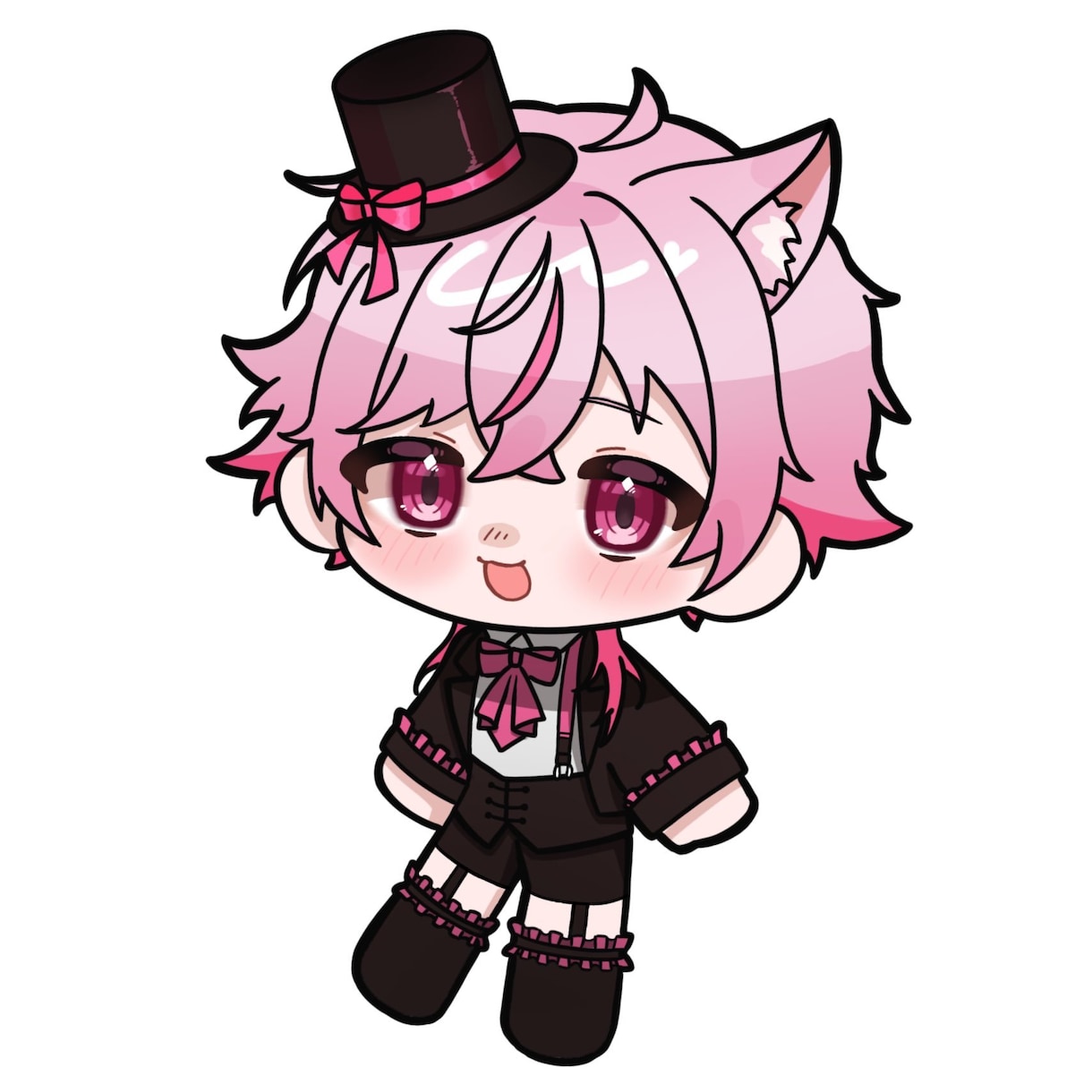 グッズ等に使えるミニキャライラスト描きます きゅるりとしたおめめが特徴的で、可愛いらしくポップに描けます イメージ2