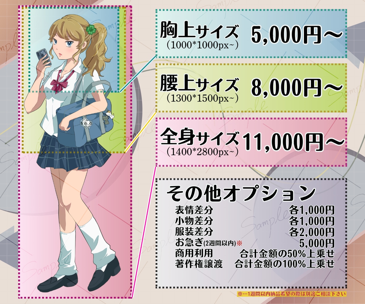 あなたのキャラクターを素敵な立ち絵にします TRPG,配信,ゲームに！リピーター様には差分1点プレゼント イメージ2