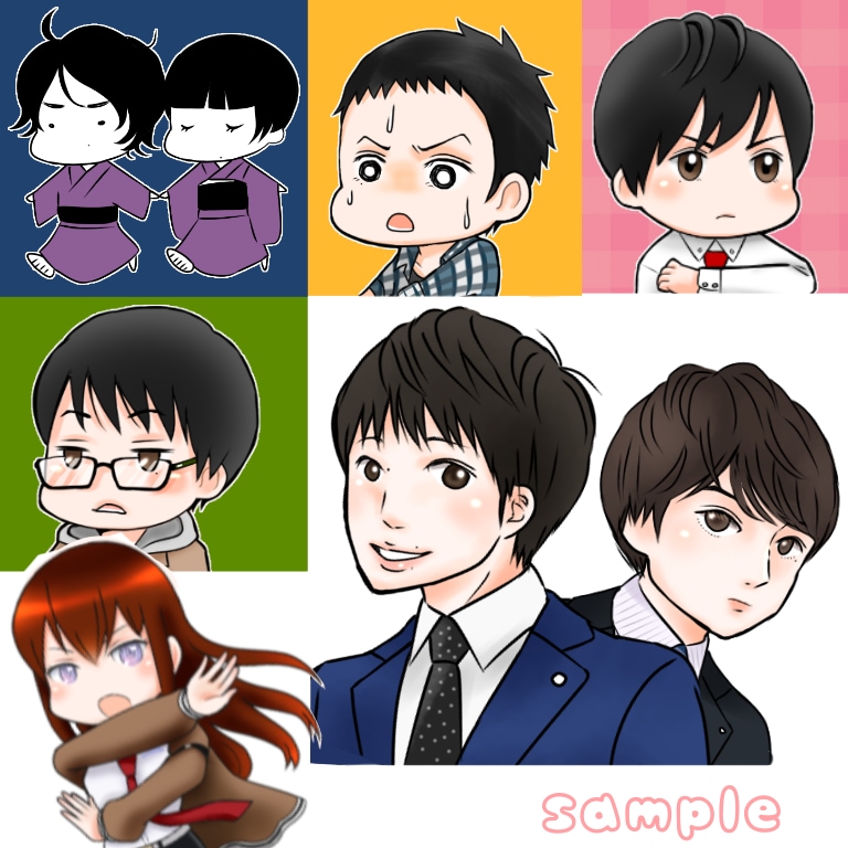 SNSアイコン 名刺 イラスト似顔絵 描きます 可愛くデフォルメ・ちびキャライラストにします⭐︎ イメージ7