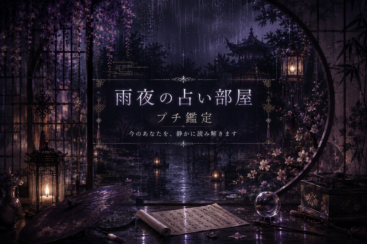 あなたの本質や今抱えているテーマを鑑定します 【青雨堂】雨夜の占い部屋｜プチ鑑定 イメージ1
