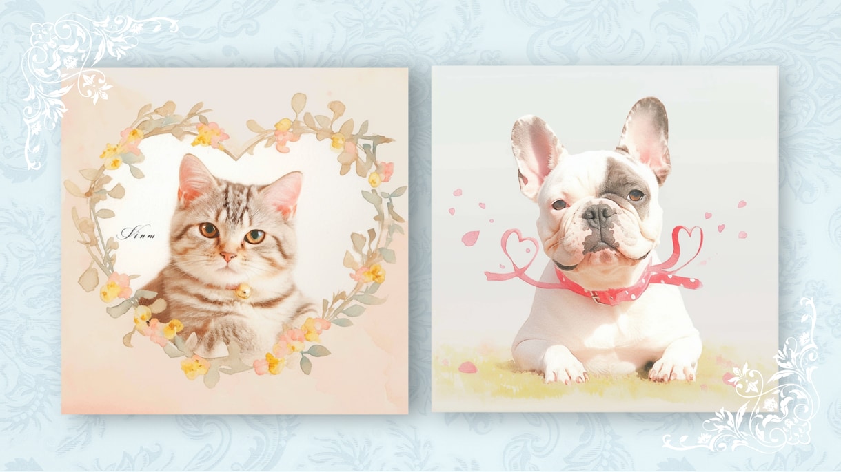 ペットのイラストをおしゃれなパネルにします パネル＆データお渡し＊プレゼントにも喜ばれています。 イメージ1