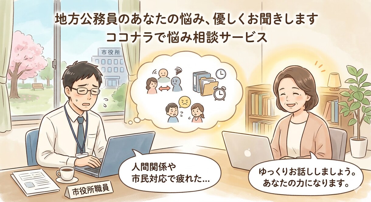 地方公務員の方、就職検討者、お悩み、疑問を聞きます ▲元都庁職員：電気職、事務職、ＩＣＴ職計３７年の経験でご対応 イメージ1