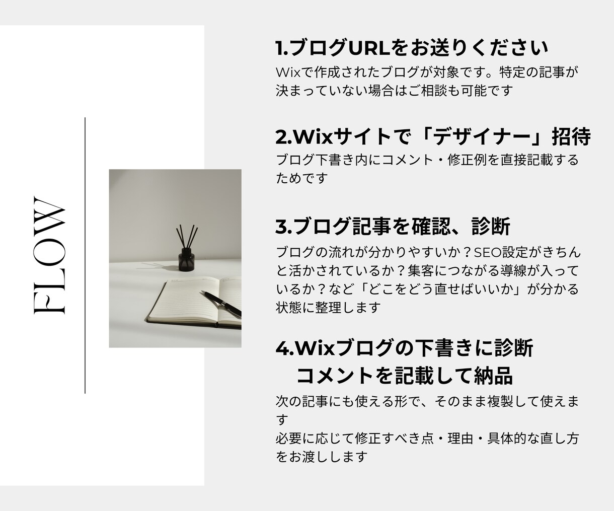 Wixブログ診断｜集客に繋がる作り方をお伝えします 今後も使えるブログ構成・設定のポイントをまとめます！ イメージ4