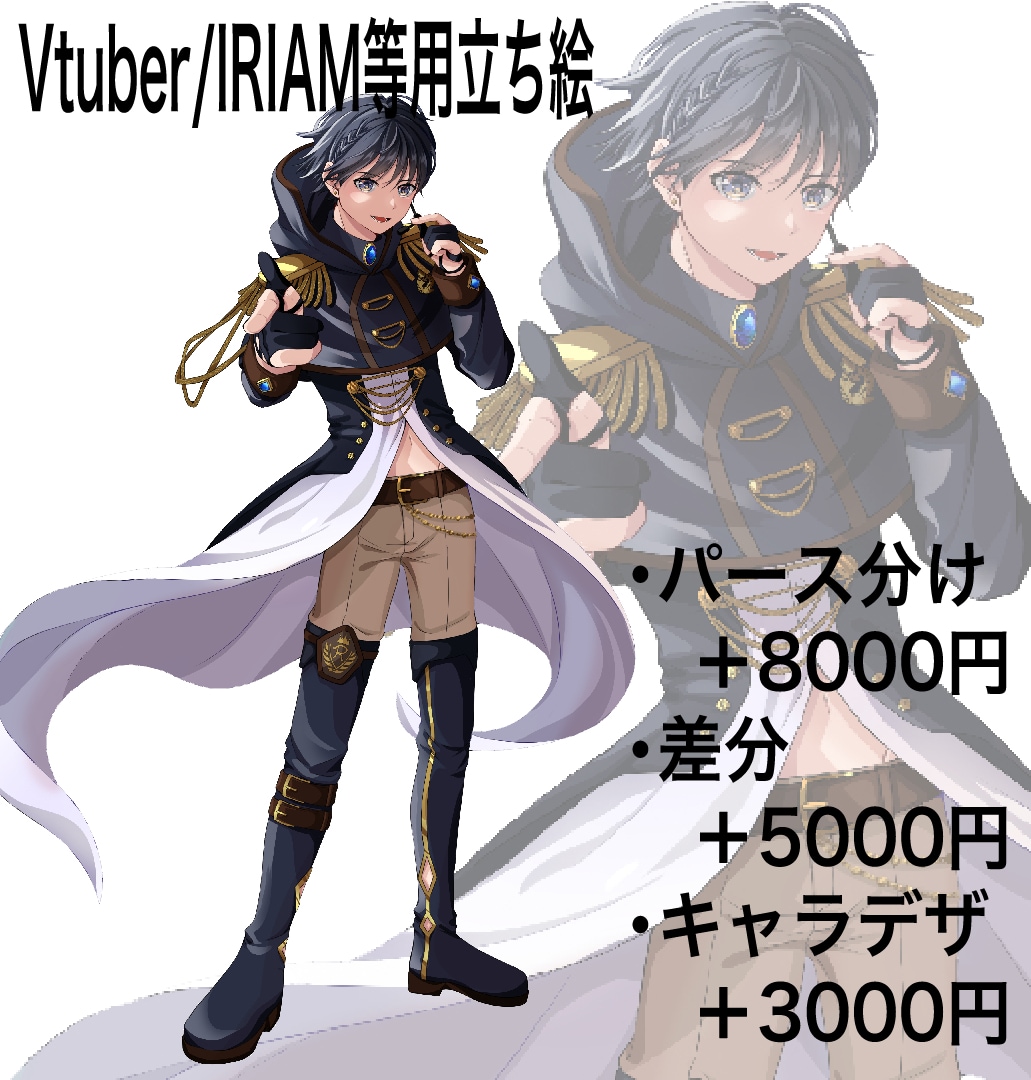 商用、二次可！用途に合わせた立ち絵作成します 可愛い，綺麗，かっこいい等幅広く対応可能です！ イメージ2