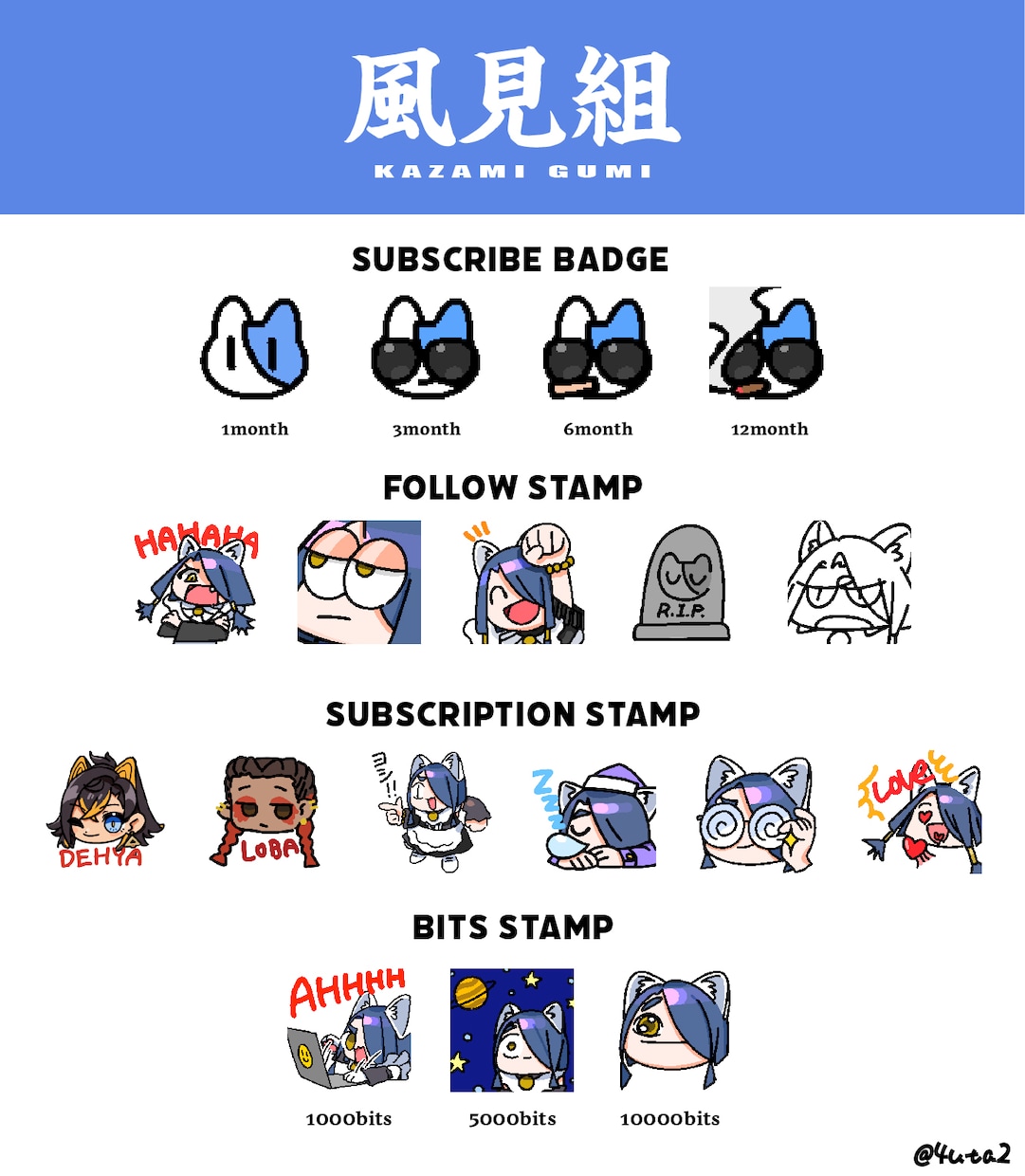 配信用スタンプを作成いたします 配信を盛り上げるためのポップなイラストを！ イメージ1