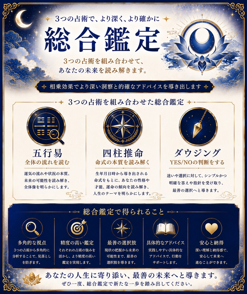 人生の迷いを整理し、決断をお手伝いします 四柱推命｜五行易｜ダウジングで恋愛・転職・人間関係を総合鑑定 イメージ3