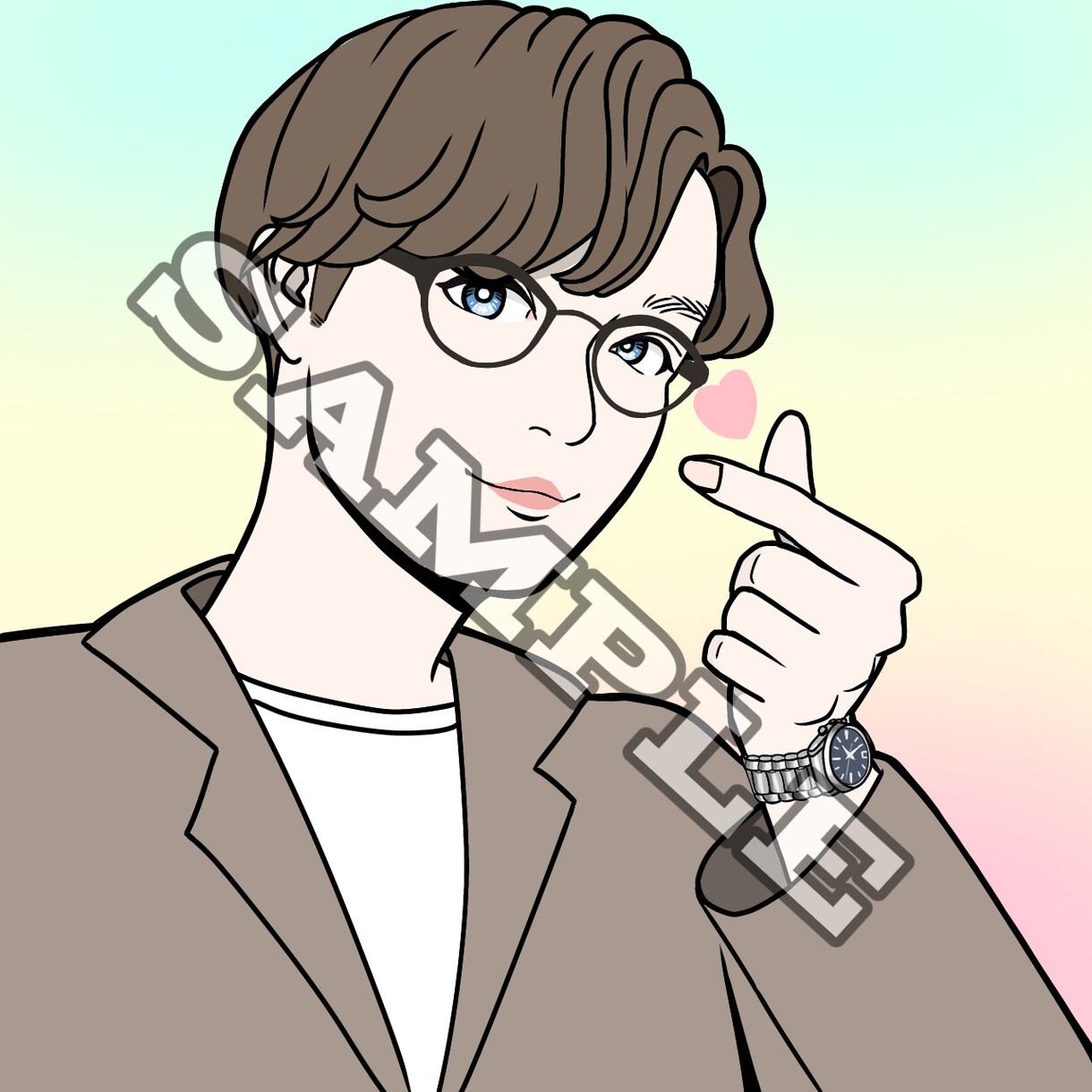SNSアイコン等♪アイドルのような人物画を描きます 細かい要望がある方も相談してください♡ イメージ7