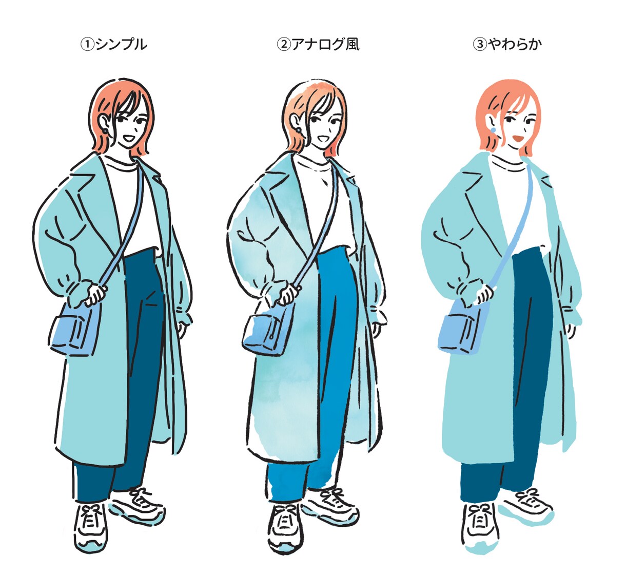 シンプルかわいい人物イラストを描きます やわらかな雰囲気の雑誌風カットです イメージ3