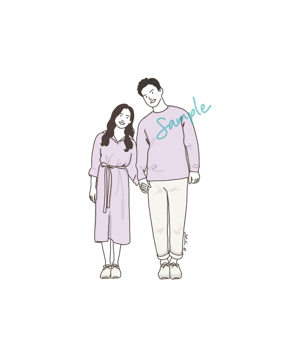 シンプルゆるかわ似顔絵を制作します 家族、ペット、マイホームなどあなたの「大切」をイラストに。 イメージ3