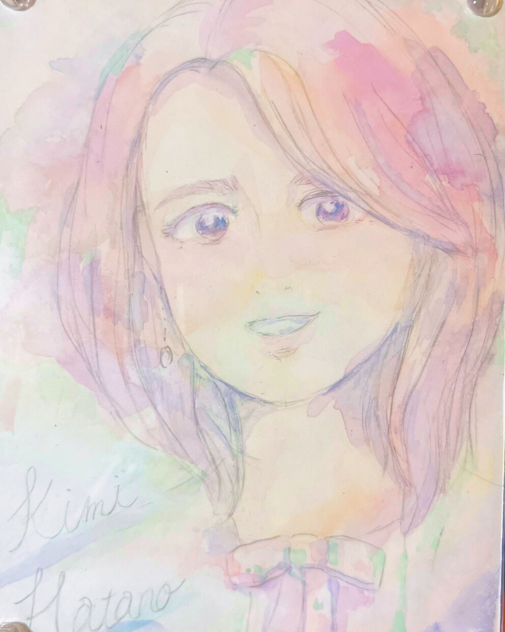 女の子とお花の優しい水彩画描きます 透明感ある雰囲気の色とデザイン。似顔絵、創作対応できます。 イメージ5