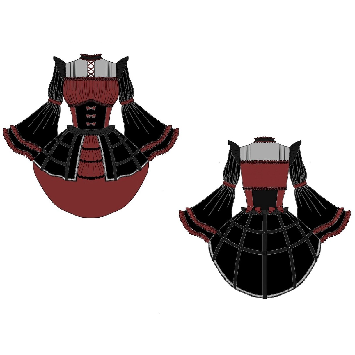 アイドル、コンカフェ衣装のデザイン/製作承ります 衣装デザイン~製作まで承ります☆*。(メンズ可*。) イメージ1