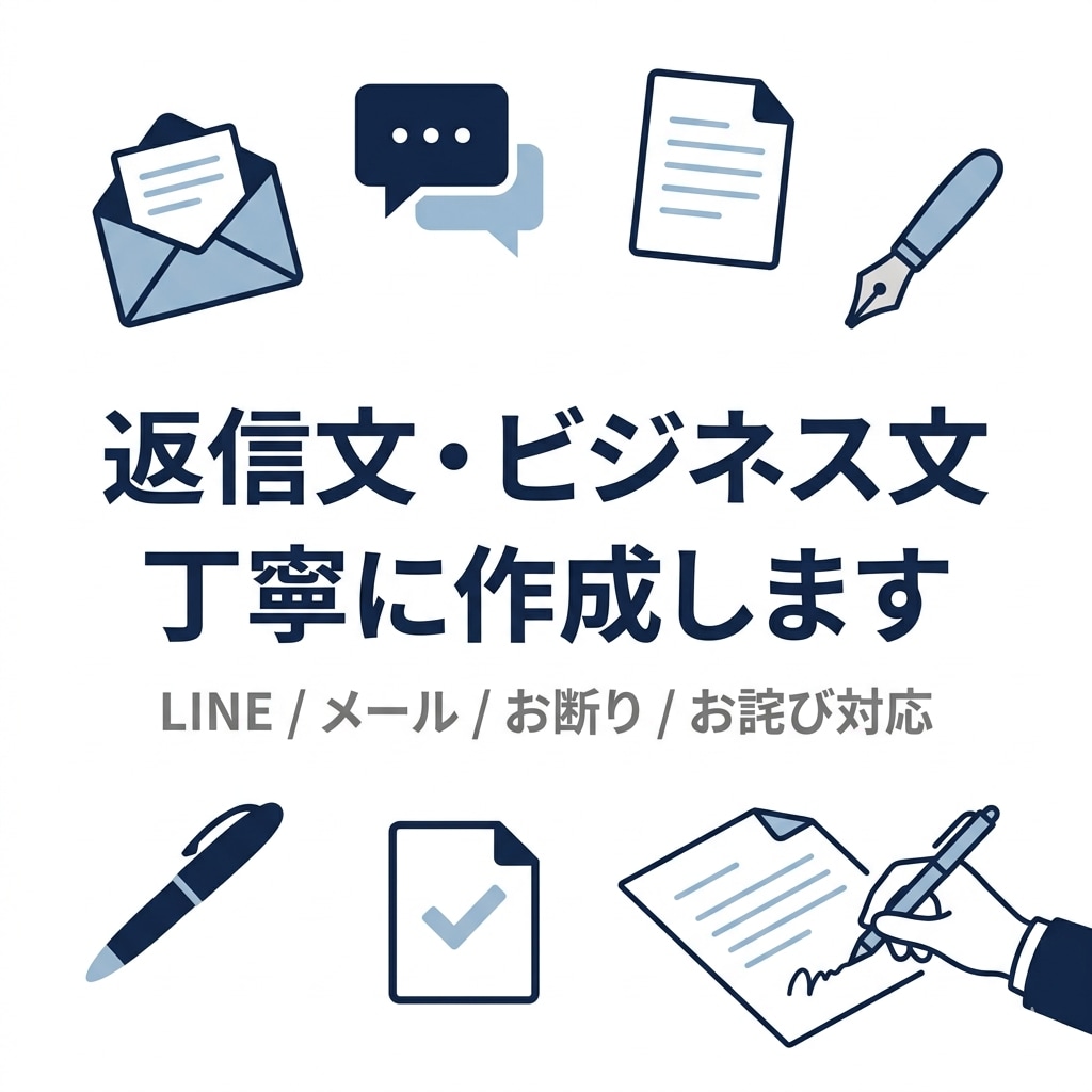 返信文・ビジネス文を丁寧に作成します 角が立たない言い回しに整え、相手に合わせて伝わる文章にします イメージ1