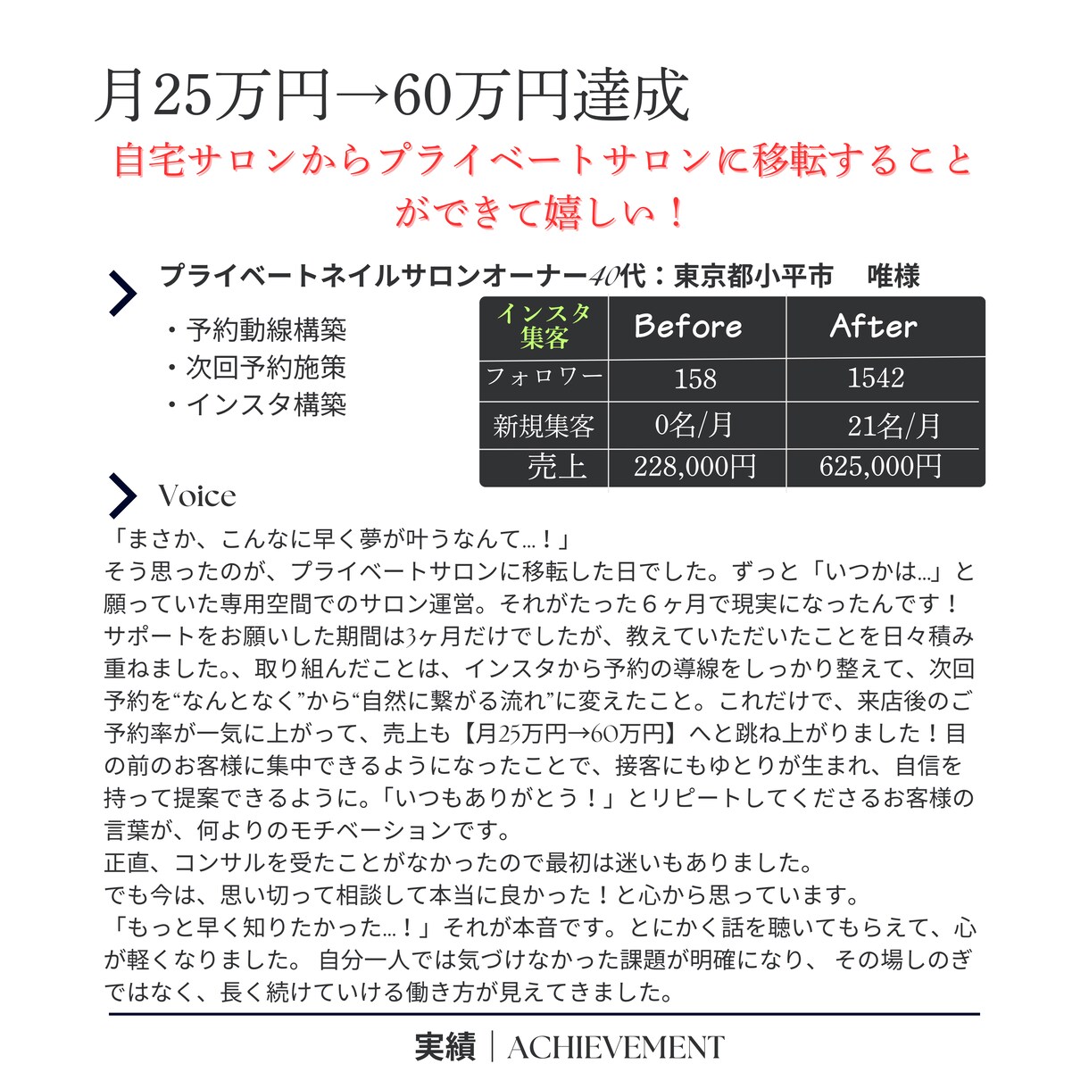 美容店舗集客｜美容業界20年以上のプロが伴走します もう集客で悩まない。売上と時間を手に入れる仕組み作り イメージ4