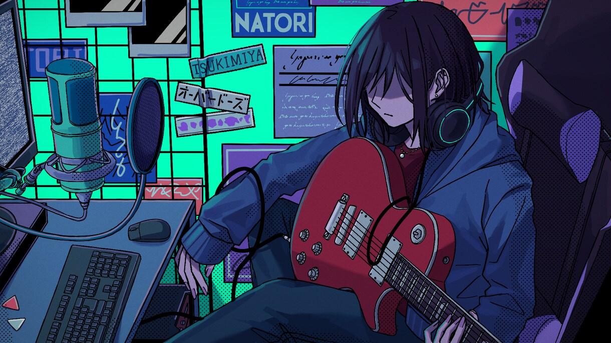 ボカロ・歌みた等MV用イラスト制作いたします ◆クールからポップなものまで制作できます◆ イメージ1