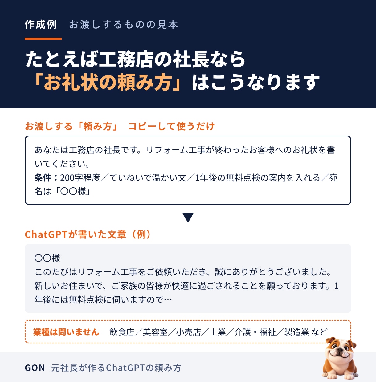 元社長が仕事用のChatGPT頼み方を作ります 50代60代の経営者へ。仕事の文章作りを楽にする3つの型 イメージ2