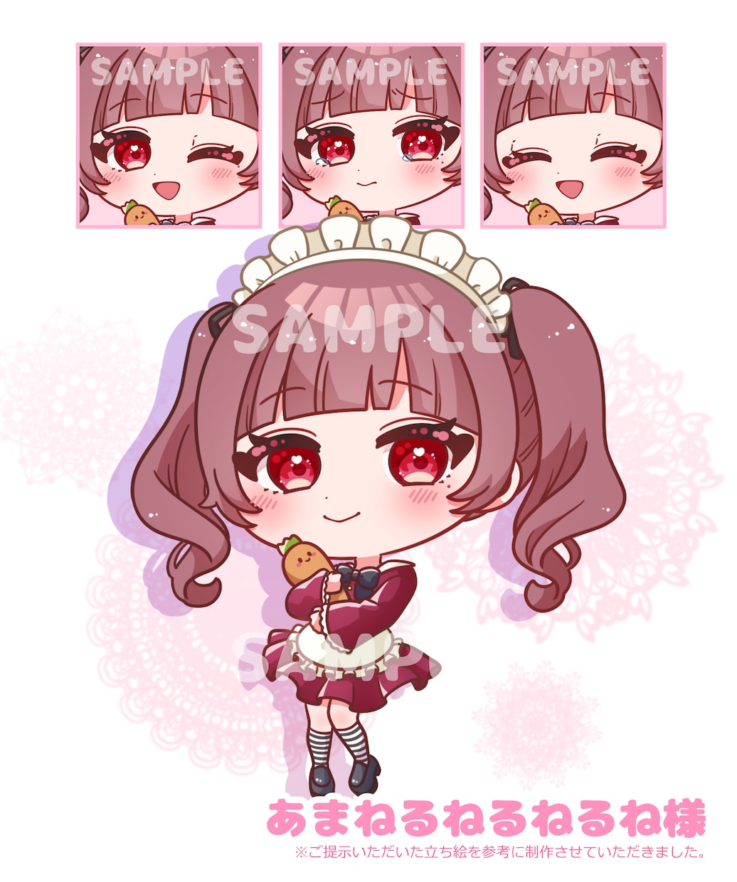 アイドル・配信者様に好評！可愛いミニキャラ描きます 可愛いミニキャライラストを心を込めて制作いたします。 イメージ6