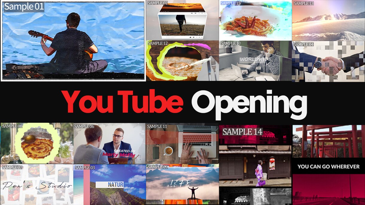 おしゃれなYouTubeのOP動画を制作します 高品質のオープニング動画で視聴数UPを狙いませんか？ イメージ1