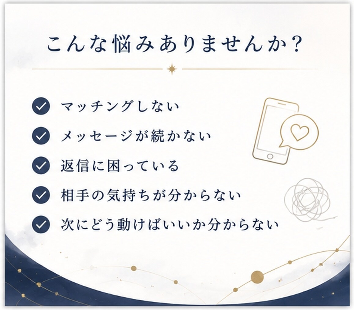 マッチングアプリ・恋愛相談に本音で答えます 男性・第三者目線で一緒に次の一歩を考えます イメージ2