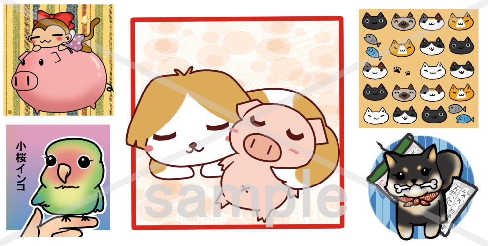 動物や人間キャラのデフォルメイラスト描きます ＳＮＳのアイコンやブログに載せる絵を描かせてください！ イメージ2