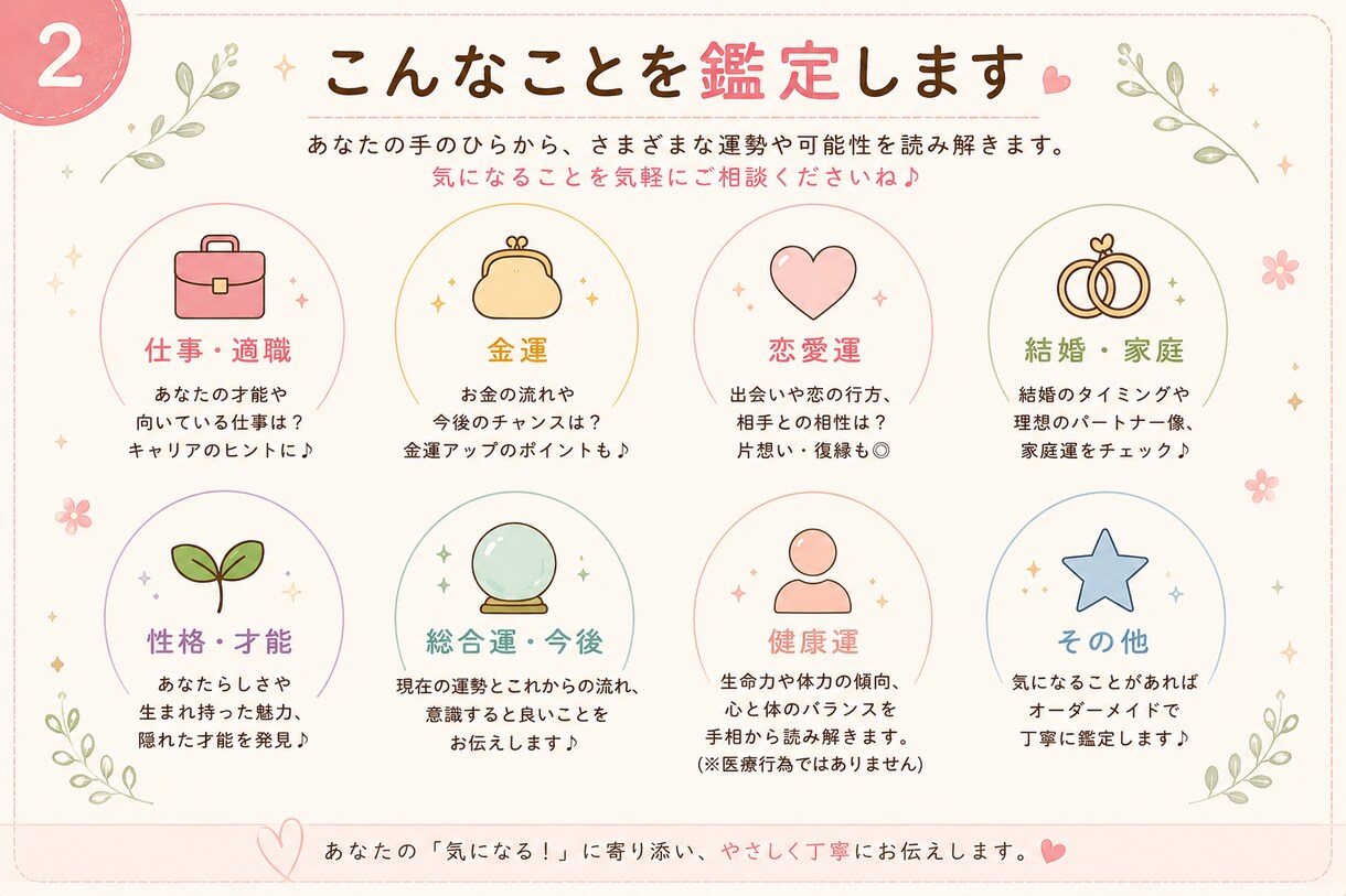 限定割引！写真1枚からあなたの手相丁寧に鑑定します 恋愛・仕事・金運など気になる運勢をやさしく読み解きます イメージ3