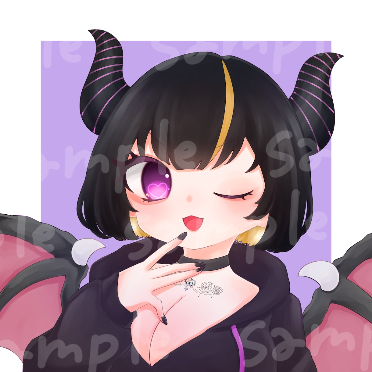 かわいいイラスト制作します 可愛いらしい女の子のアイコン・1枚絵を作成します！ イメージ3