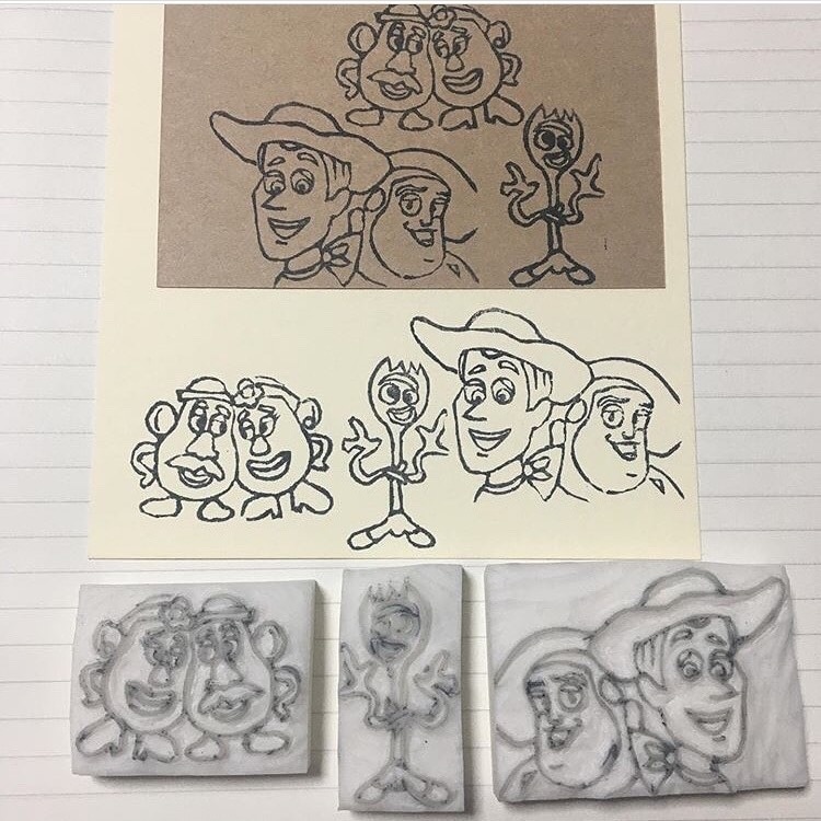 消しゴムはんこ作ります お名前はんこ、ロゴ、キャラクターご希望にお応えします。 イメージ2