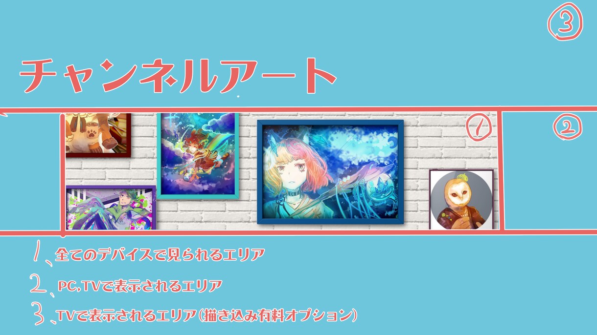 SNS,youtube用ヘッダー制作致します 自分だけのヘッダーをTwitterやyoutubeに イメージ2
