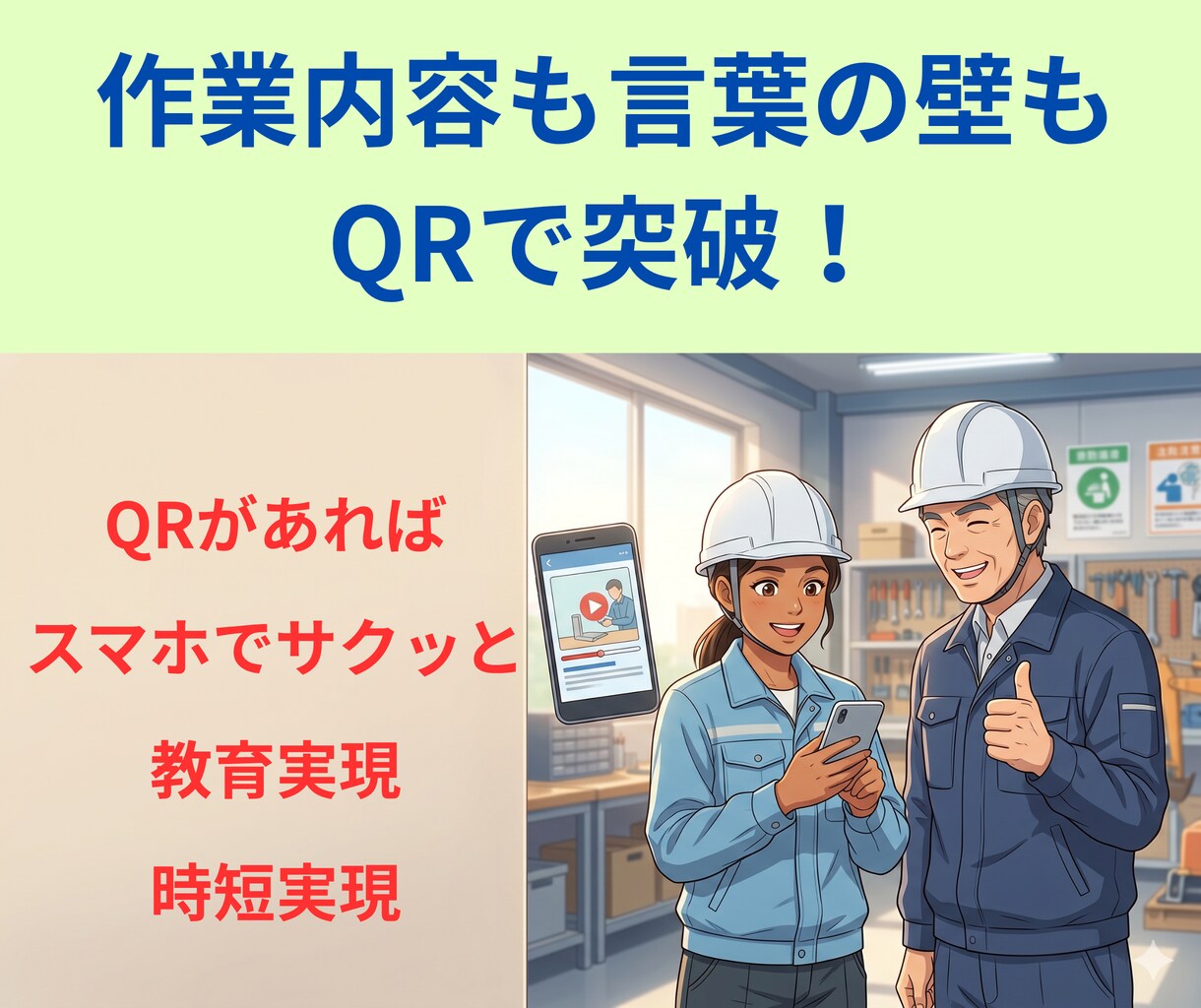 外国人教育の動画QRマニュアル作成します 言葉の壁をゼロに！母国語動画QRで同じ質問・誤作業を完全防止 イメージ6
