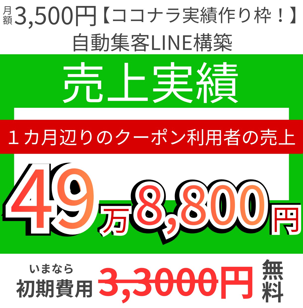 月額3,500円  公式LINE構築します 【49万円の売上実績あり！！】 イメージ1