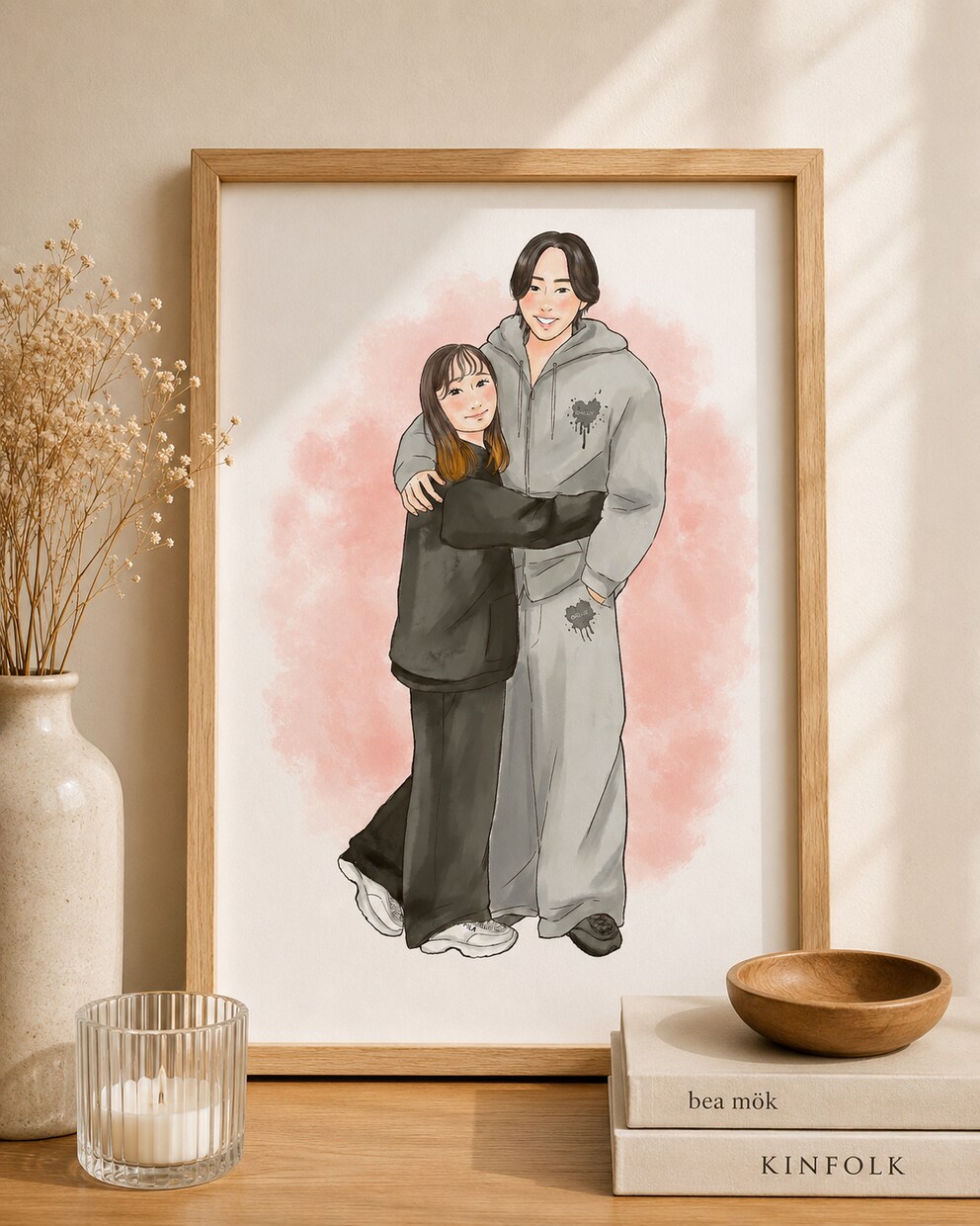 記念日や贈り物|カップル家族|似顔絵描きます 写真が苦手な方や、記念写真を特別な形で残したい方におすすめ イメージ6