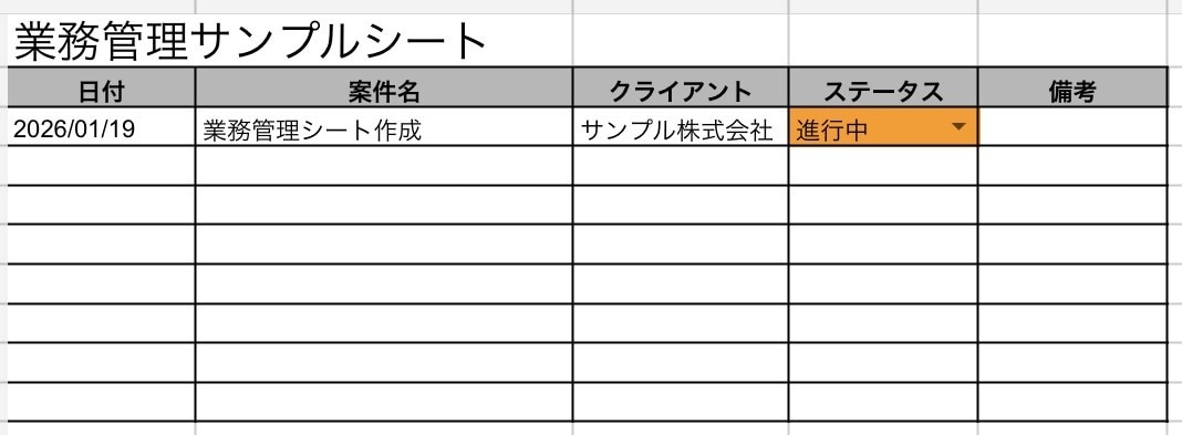 業務管理用スプレッドシート作成しますます 進捗が一目でわかる管理シートを構築 イメージ2