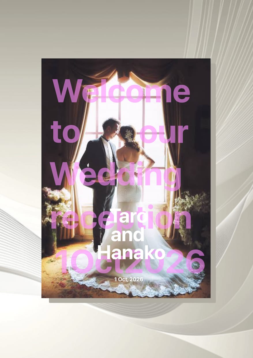 結婚式を彩る◎ウェルカムボードデザイン制作します 【限定価格】ゲストの記憶に残る、あなただけのウェルカムボード イメージ2