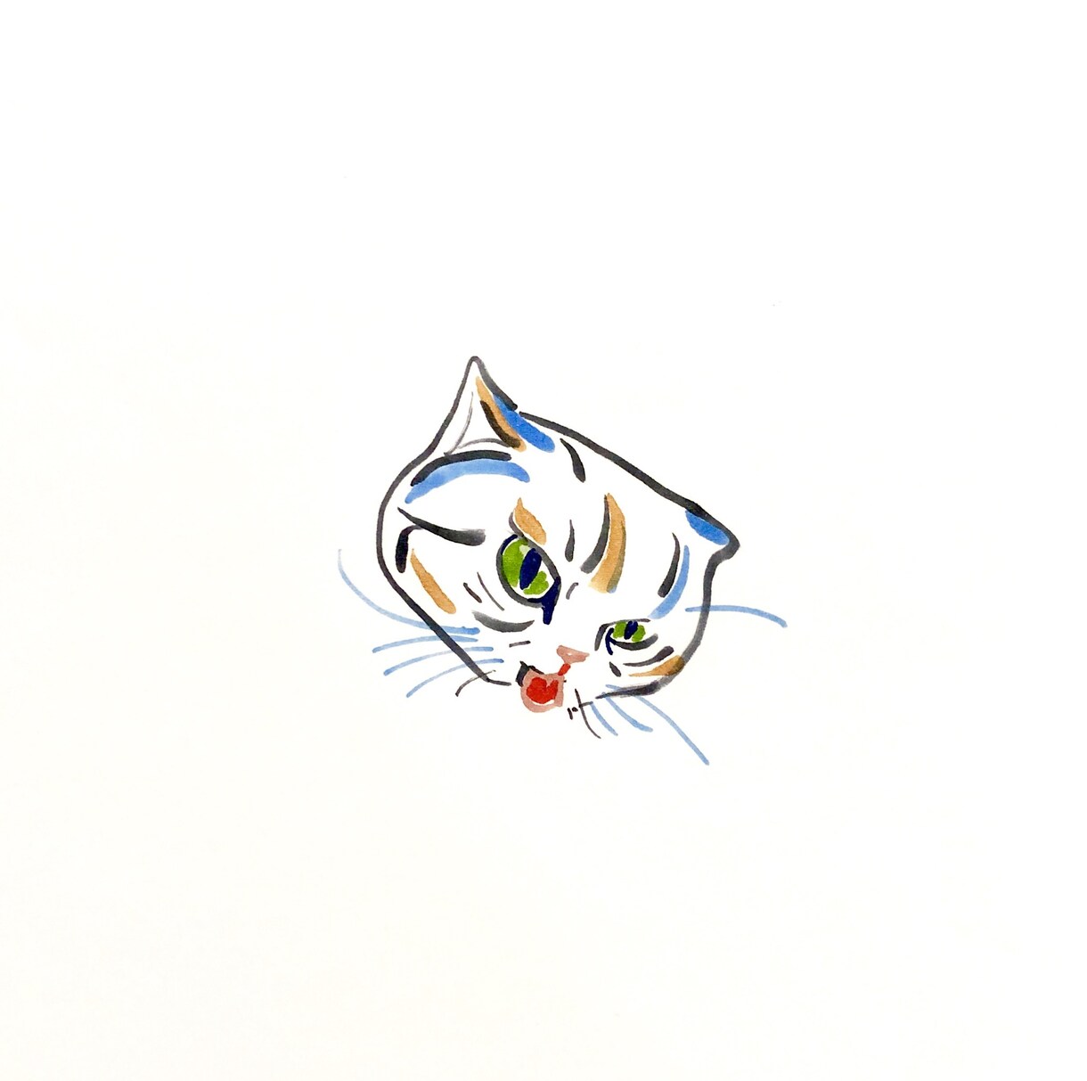 送料無料  ペットのイラスト描きます 世界にひとつだけ【原画納品】大切なペットの絵が欲しいあなたへ イメージ4