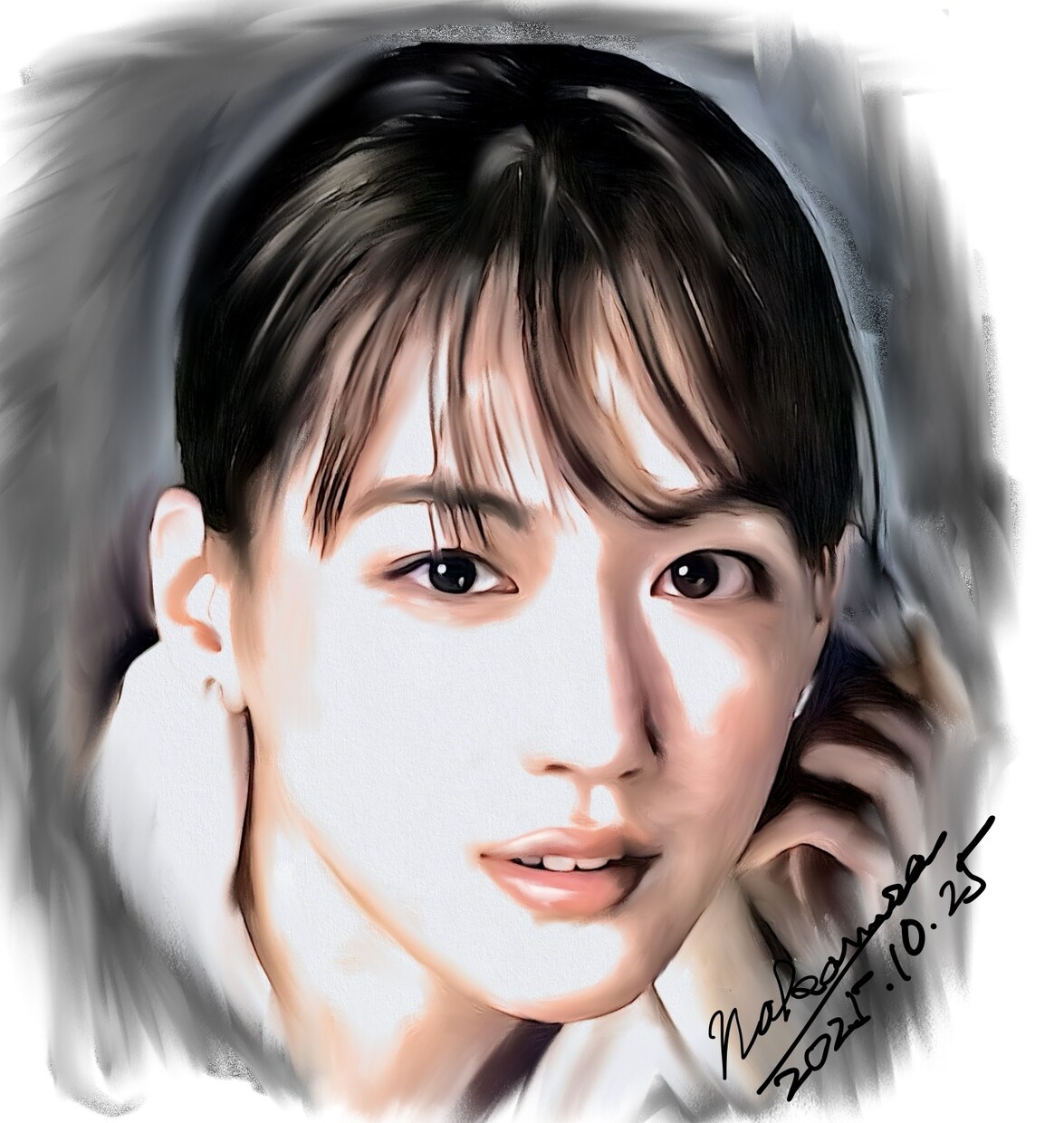 似顔絵をデジタルで描きます イラストとは違い本物そっくりに描き上がります イメージ2