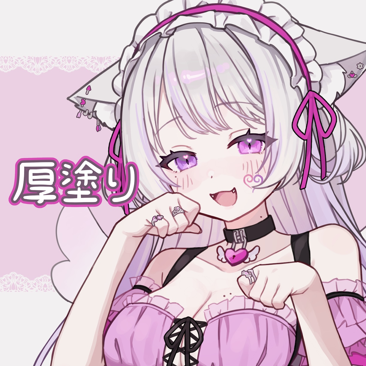 厚塗り風のかわいいイラストお描きします アイコン・動画サムネイル・グッズなど幅広くお使いいただけます イメージ1