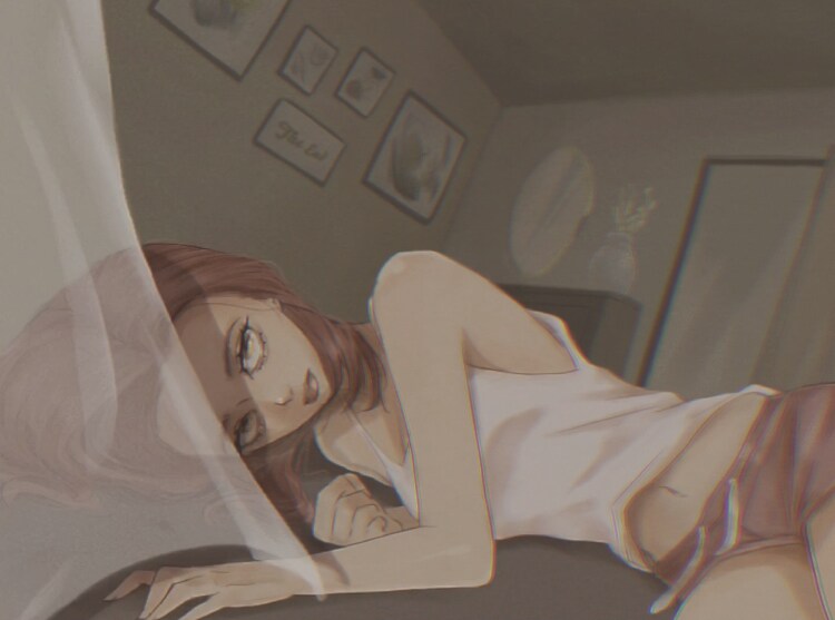 動く一枚絵作成します 【GIF】まばたき、なびく髪、動く背景など イメージ1